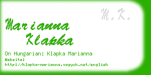 marianna klapka business card